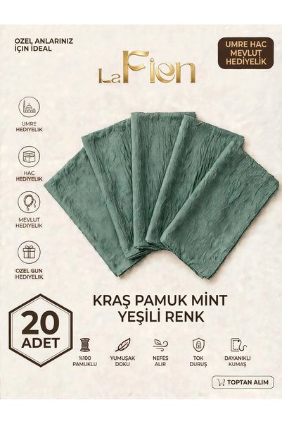 La Fien Bamboo Kashmir Solid Color Stitched Cotton Scarf (20 Pcs) 100X100Cm