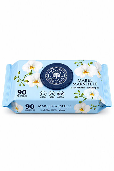 mabel marseille Orkide Islak Mendil 90 Yaprak Kapaklı Tekli