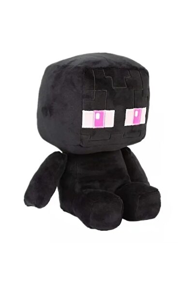 OEM Βελούδινο Minecraft Enderman, μαύρο με ροζ μάτια, 30 εκ.