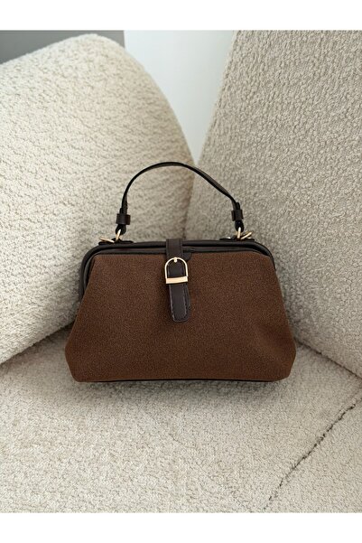 STİL SİDELYA Suede Scholarship Hand and Shoulder Women's Bag