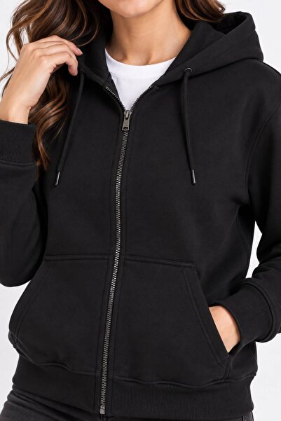 minella moda Zippered Hooded Sweatshirt Unisex