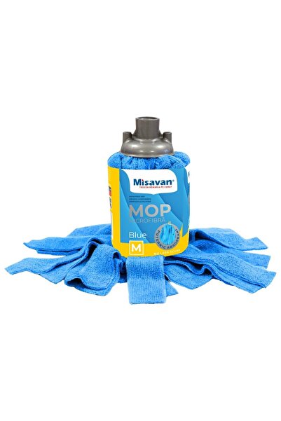 OEM Rezerva mop microfibra Misavan, marimea M, albastru