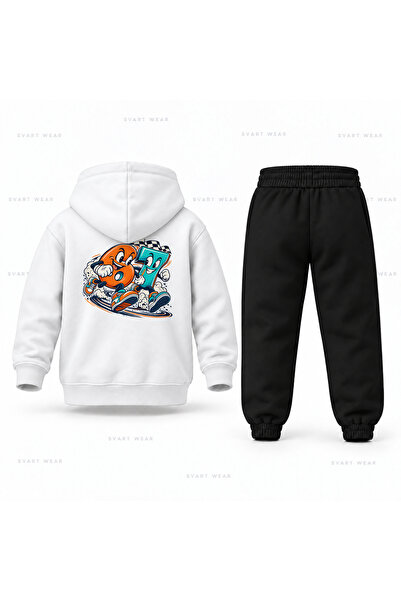 SVART WEAR Six Seven 67 Retro Players Printed Children's Hooded Tracksuit Set