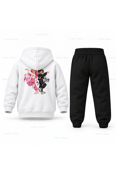 SVART WEAR طقم بدلة رياضية للأطفال مطبوع عليه KPop Demon Hunters Mira Zoey Dance