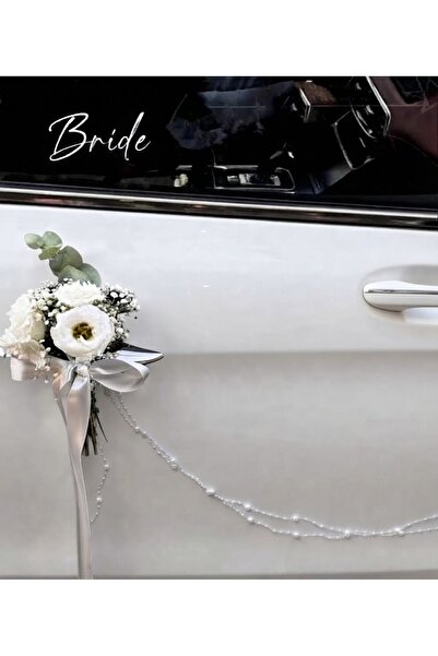 Latella Bride ve Groom yazısı sticker- araba camı için gelin damat sticker ge...