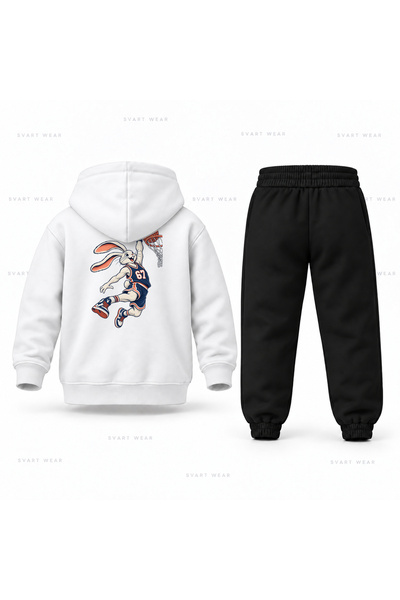 SVART WEAR طقم بدلة رياضية للأطفال مطبوعة من Six Seven 67 Tavsan Smac