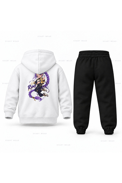 SVART WEAR طقم بدلة رياضية للأطفال مطبوع عليها KPop Demon Hunters Rumi Chibi