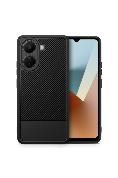 Nezih Case Poco X7 Pro ile Uyumlu Karbon Desenli Darbe Korumalı Kılıf