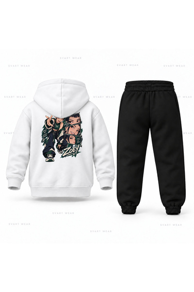 SVART WEAR طقم بدلة رياضية للأطفال مطبوع عليها شعار KPop Demon Hunters Zoey R...