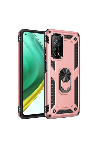 Generic Brand Xiaomi Mi 10t Pro Case Sofia Ring Silicone Cover - Rose