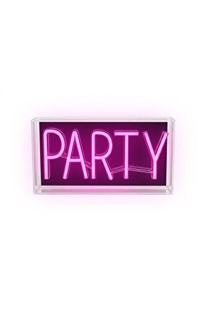 Absolu Chic Decorațiune luminoasă tip neon LED „PARTY”, Absolu Chic, casetă a...