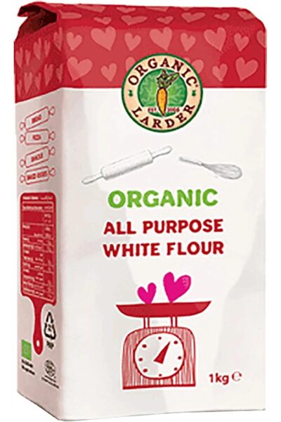 Organic Larder دقيق أبيض اورجانيك لادر لجميع الأغراض، 1 كجم