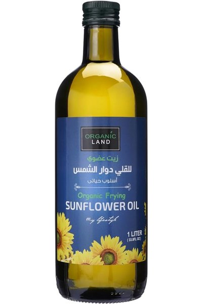 Organic Land زيت عباد الشمس العضوي، 1 لتر