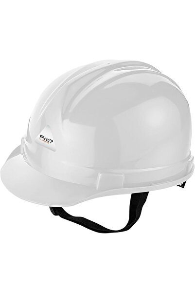 PRO707 PRO7 Deluxe Safety Helmet -White- HDPE Hard Hat with Reinforced Shell,...