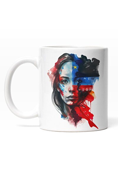 INOVATIX Personalized white mug, Flowing Painting Portrait of a Child Painted...