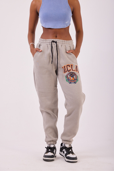 Superbluemexico Women's Beige Ucla Basic Jogger Pants