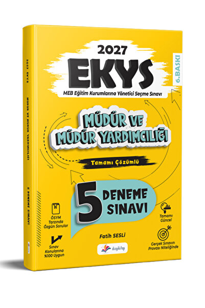 Dizgi Kitap 2027 MEB EKYS Müdür ve Müdür Yardımcılığı Tamamı Çözümlü 5`li Den...