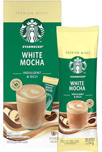 Starbucks White Mocha Premium Instant Coffee Mix 24g Stick (5 Sticks) Box