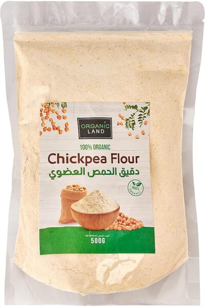 Organic Land دقيق الحمص، 500 جرام