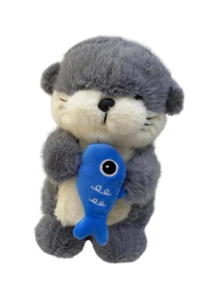 Bengi Store Plush Sleeping Companion Fish Catching Otter Otter Plush 35 cm Plush