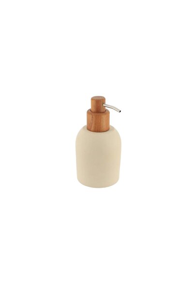 Aria Trade Διανομέας σαπουνιού 230ml, από σκυρόδεμα, μπεζ χρώμα, 8x8x16 εκ.