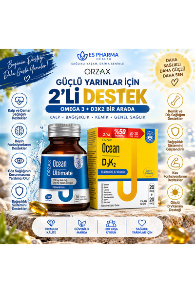 Ocean Ultımate Omega 3 + D3 & K2 Günlük Destek Paketi