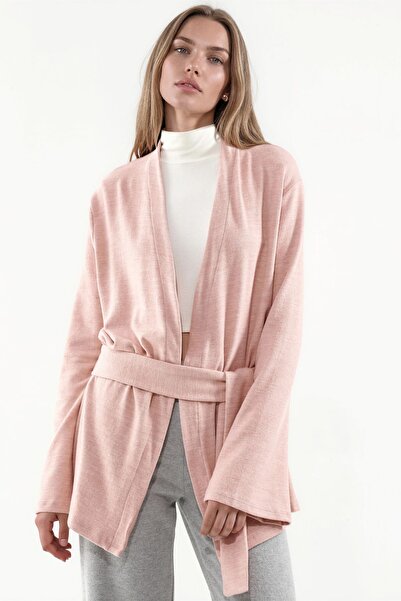 Hiccup Busem Belted Ribbed Knitted Cardigan