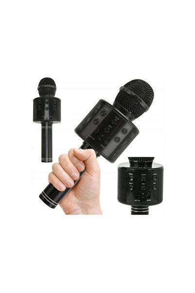 Aria Trade Ασύρματο μικρόφωνο καραόκε με Bluetooth και ηχείο σε μαύρο χρώμα, ...