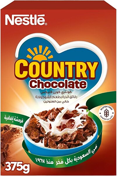 Nestle Lio نستله كاونتي كورن فليكس شوكولاتة، حبوب إفطار، عبوة 375 جرام