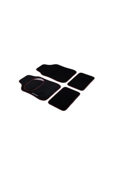 Dunlop Vehicle Dunlop Σετ 4 ματ πατάκια αυτοκινήτου, μαύρα, 66x1x44 εκ.