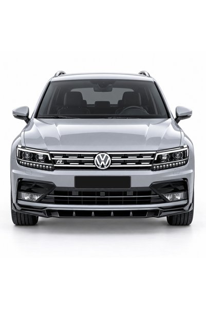 TMZ Garage Volkswagen Tiguan R-Line 2015-2020 Parlak Siyah Ön Lip | Sportif Ö...