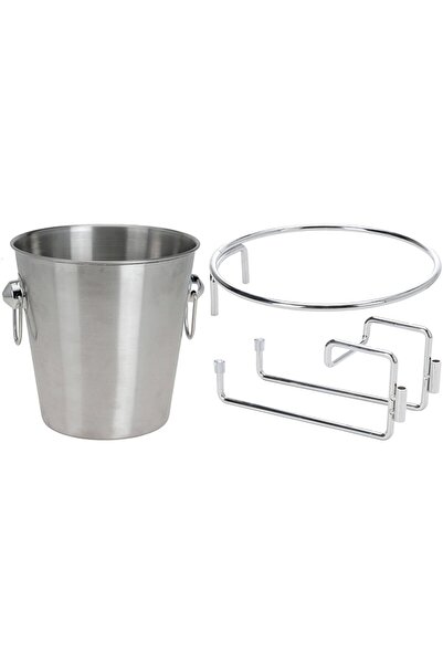 Excellent Houseware Μεταλλική παγοθήκη για σαμπάνια με βάση από ανοξείδωτο ατ...