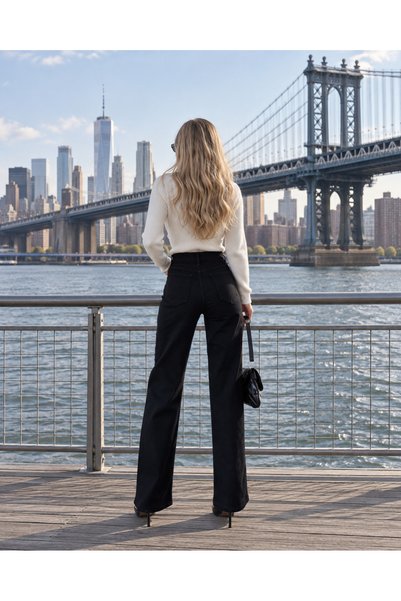 Swet Shop Jeans Women's Stone Detailed Wide Leg Pants