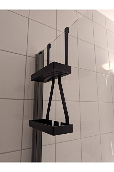 Genel Markalar DUŞAKABİN CAMINA ASILABİLİR 2 KATLI BANYO ŞAMPUANLIK VE SABUNL...