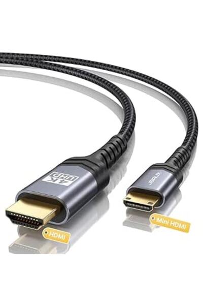 jsaux كابل HDMI صغير إلى HDMI بطول 1.8 متر، [غلاف ألومنيوم، مضفر] عالي السرعة...