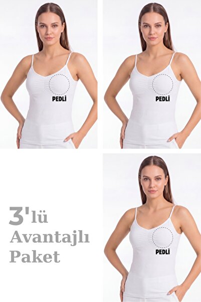 Arma Yıldız Women's Drawstring Strap Padded Tank Top – Cotton Lycra Basic wit...