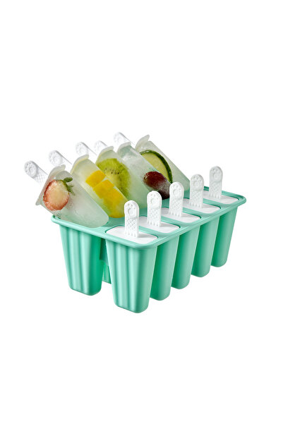 Choice Green-10Sticks Premium BPA-Free Silicone Popsicle Molds with 6/10 Reus...