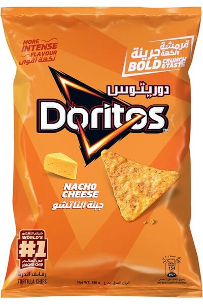 DORİTOS رقائق تورتيلا بنكهة الجبن ناتشو 180 جرام