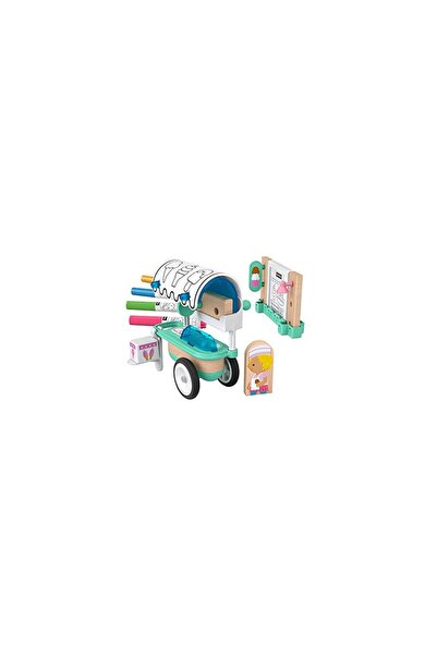 FISHER PRICE Ξύλινο Σετ Κατασκευής Καροτσιού Παγωτού με 15 Τεμάχια, Wonder Ma...