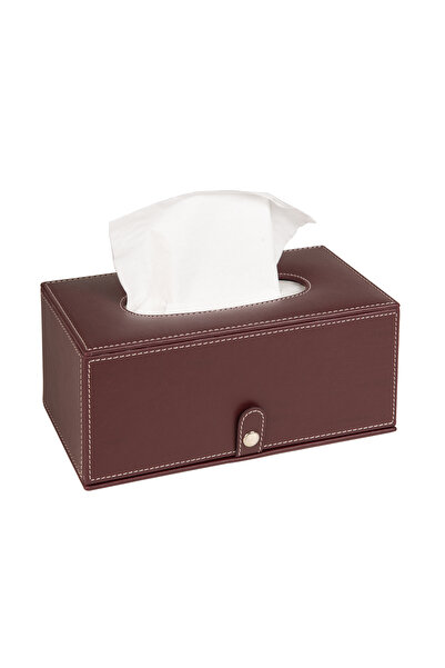 2K Premium Design Vegan Leather Tissue and Napkin Box Maxi Size Napkin Holder...