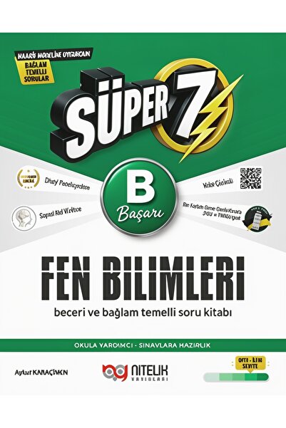 Nitelik Yayınları 7. Sınıf Fen Bilimleri B Beceri ve Bağlam Temelli Soru Kitabı