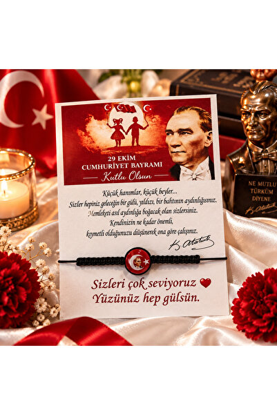 29 Ekim Cumhuriyet Bayramı Hediyesi, 29 Ekim Hediye 20 adet Örgülü Bileklik