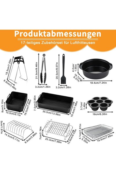 OEM Accesorii Airfryer 17P pentru Ninja AF500EU, Set complet