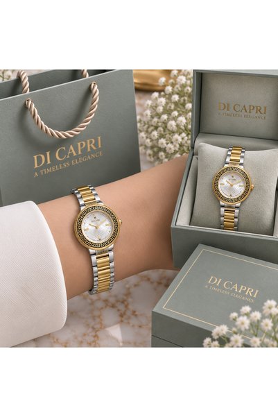 Generic Brand ساعة DI CAPRI النسائية ثنائية اللون LOOSTER TIME