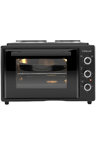 FİNLUX Ηλεκτρικός Φούρνος 35 λίτρα, 1400W, με 2 εστίες, Μαύρος FMC-3524F