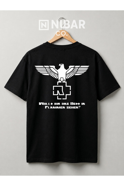 NUBAR CO. Unisex majica sa printom muzičkog benda Rammstein, visokokvalitetni...