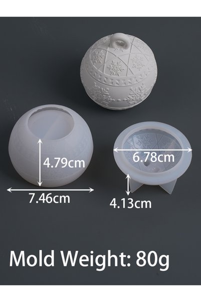 Choice Snowflake Christmas Relief Snows Berry Candle Jar Silicone Mold DIY Ro...