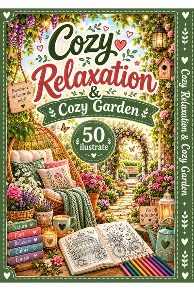 COZY RELAXATION Ζεστός Κήπος. Ανακαλύψτε το νέο χαλαρωτικό βιβλίο ζωγραφικής ...