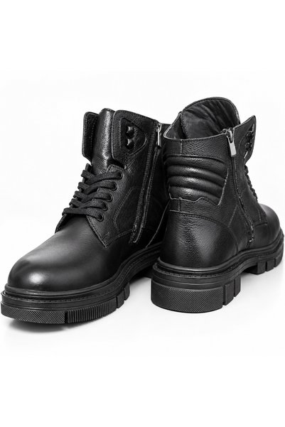 BETO Genuine Leather Cold-Proof Winter Men's Boots with Rubber Sole
