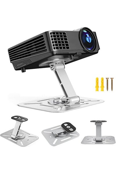X SPRING حامل جهاز عرض مكتبي، حامل معدني قابل للطي يدور 360 درجة مع برغي 1/4 ...